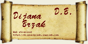 Dijana Brzak vizit kartica
